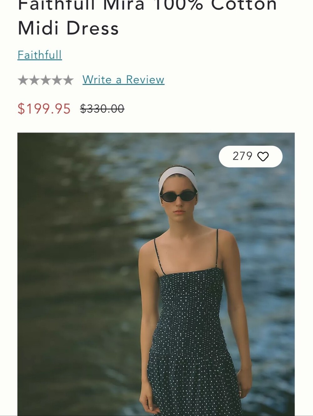 Faithfull the Brand Black And White Midi Dress.